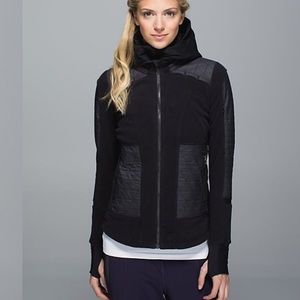 Lululemon Fleecy Keen Black Jacket size 6
